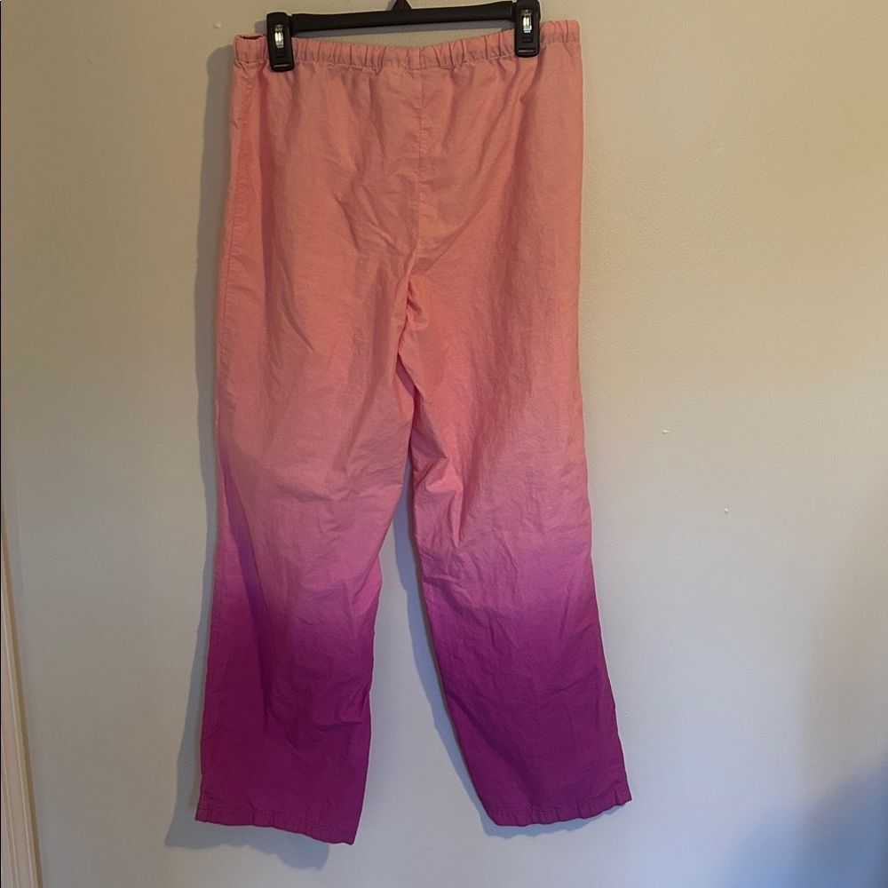Disney Vintage 2 Tinker Bell Ombre Sleep Pants 100% Cotton Large - Picture 5 of 6
